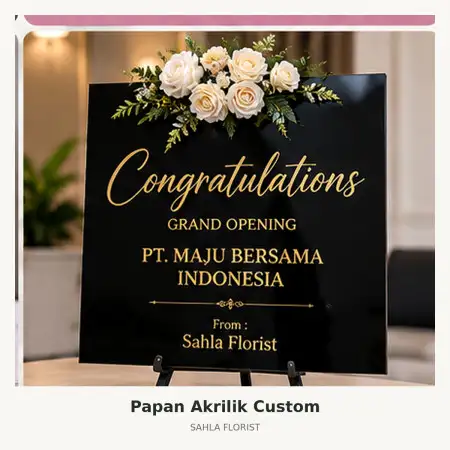 Papan Bunga Akrilik Singkil Manado